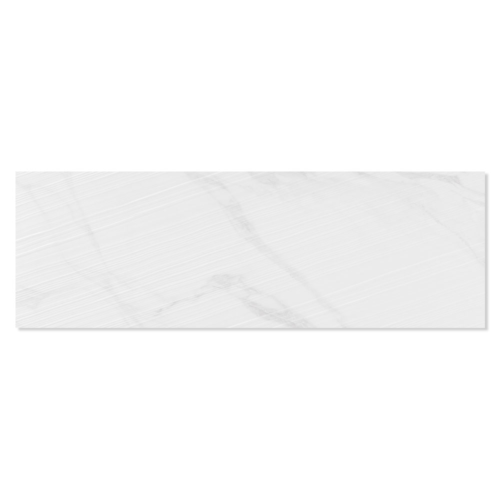 Marmor Kakel Lincoln Vit Blank-Relief 30x90 cm